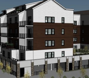 Multi-story residential rendering